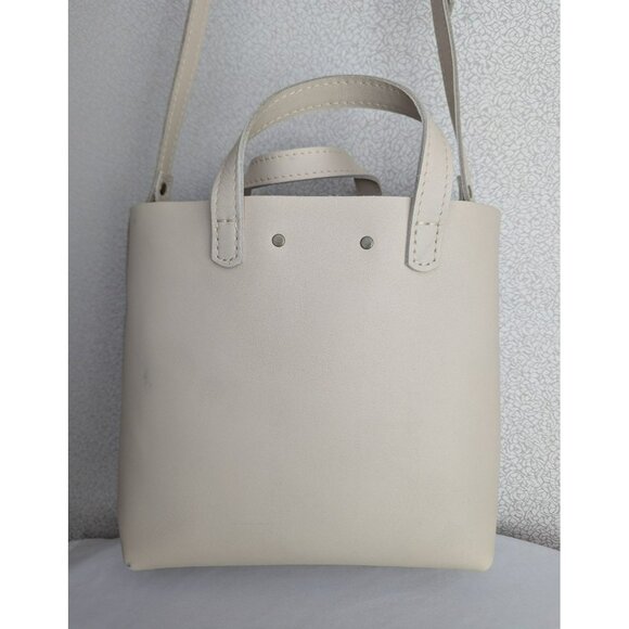 NEW Portland Leather Goods 'Almost Perfect' Mini Crossbody Tote Bone/Off White - Picture 2 of 11